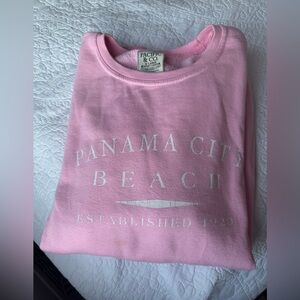 Pink crewneck sweatshirt